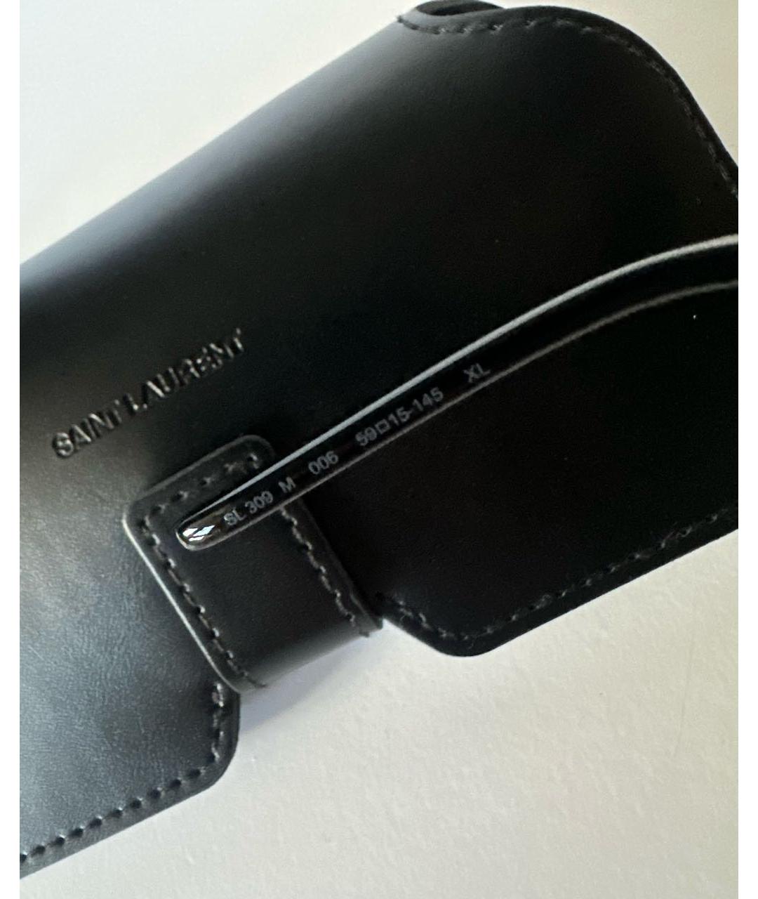 SAINT LAURENT Серые металлические солнцезащитные очки, фото 7