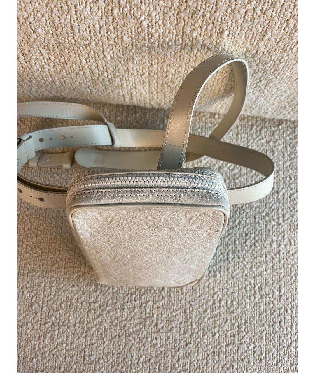 LOUIS VUITTON Бежевая кожаная сумка на плечо, фото 6