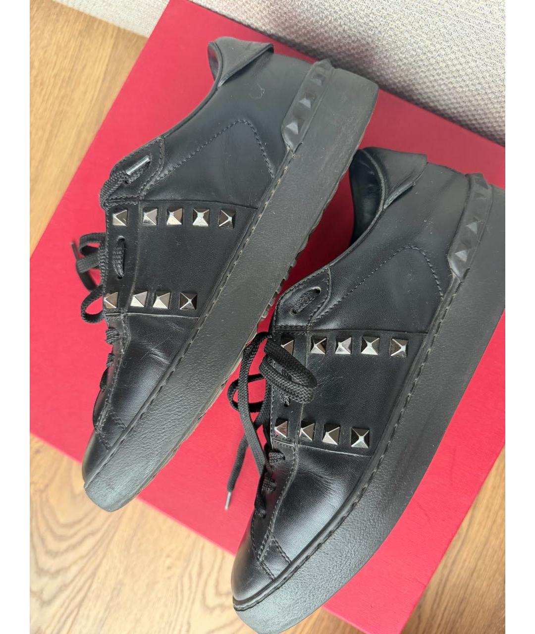 VALENTINO Черные кожаные кеды, фото 6