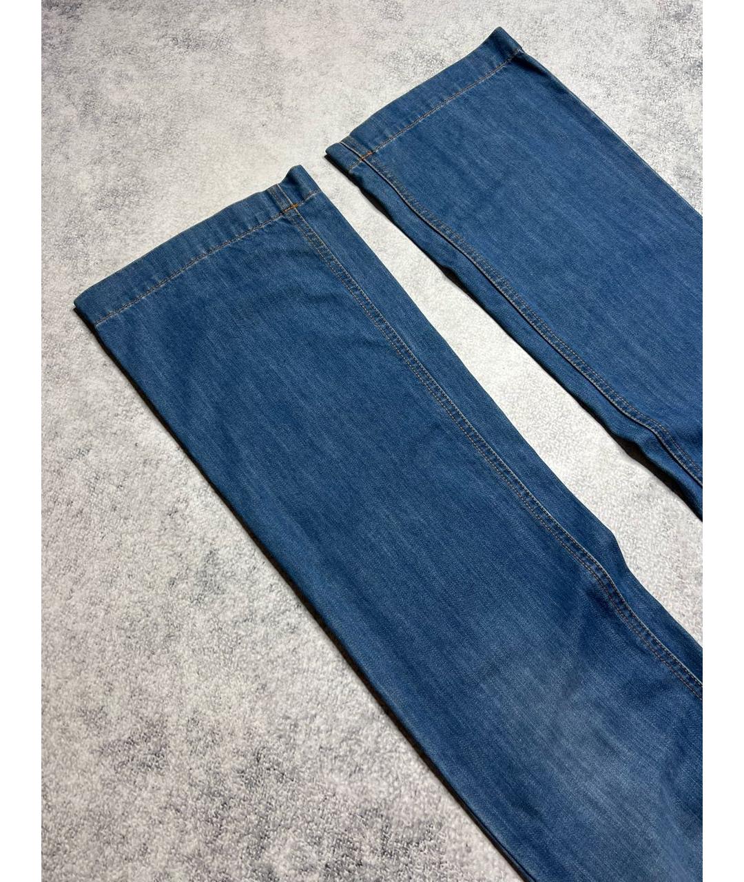 GUCCI Синие хлопко-эластановые джинсы клеш, фото 5