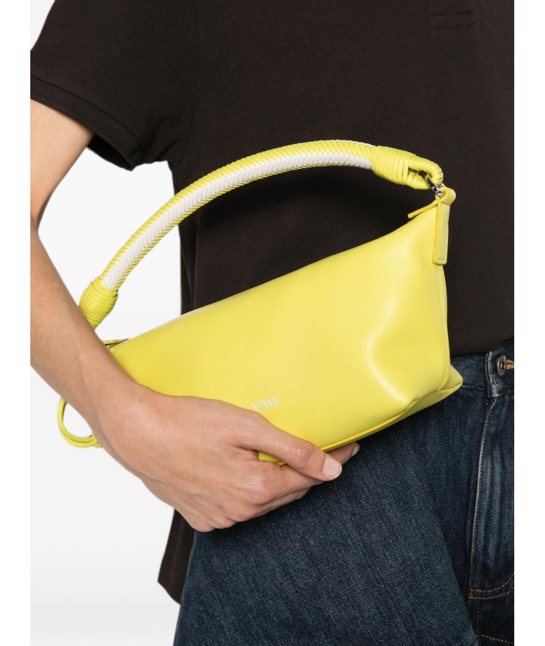 LOEWE Желтая кожаная сумка через плечо, фото 4