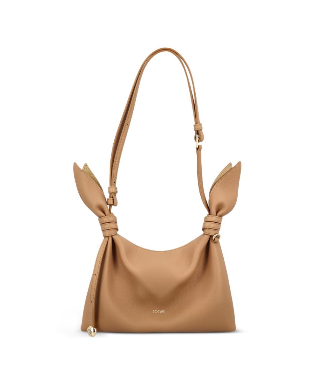 LOEWE Коричневая кожаная сумка через плечо, фото 1