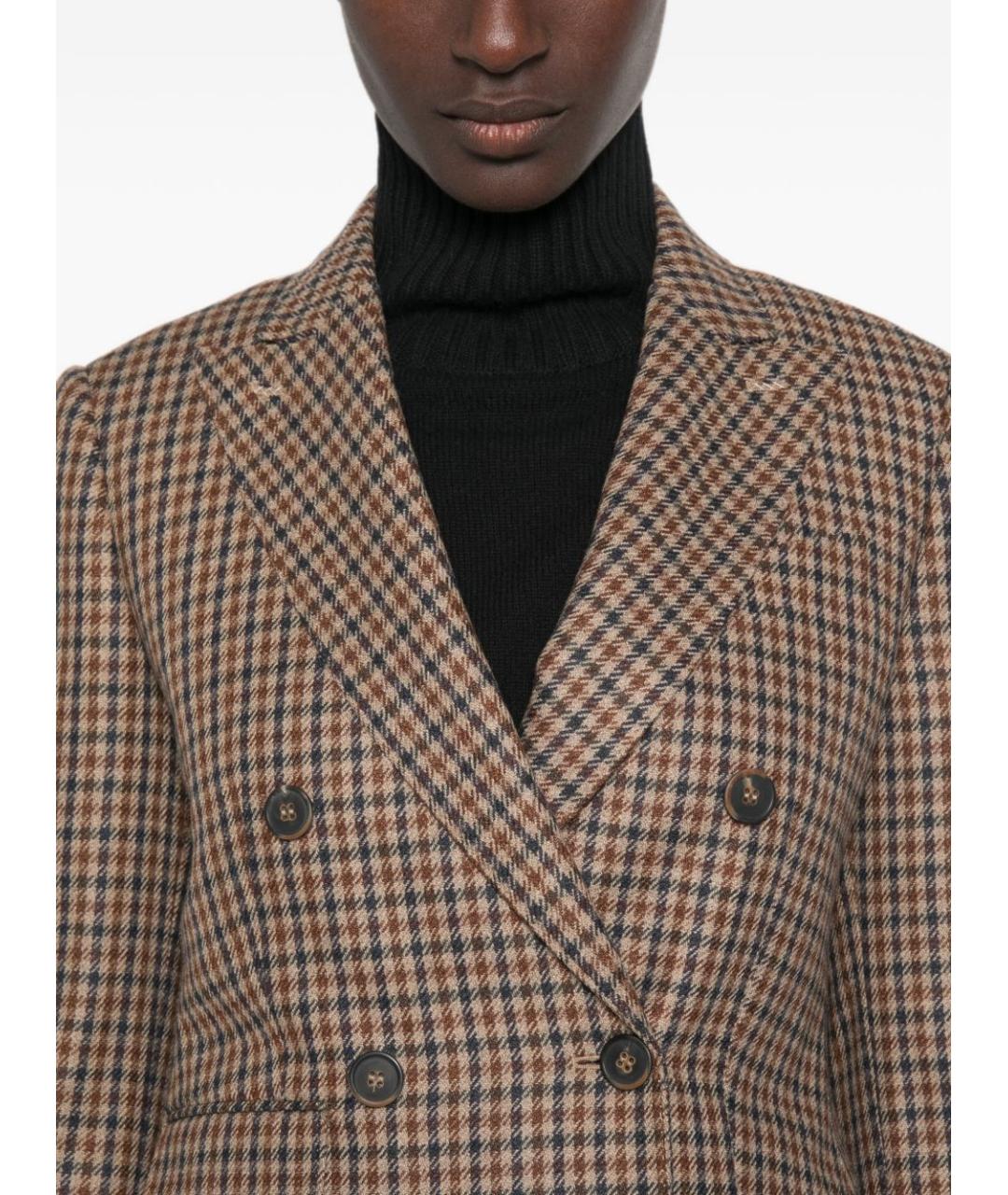 MAX MARA Коричневый шерстяной жакет/пиджак, фото 5
