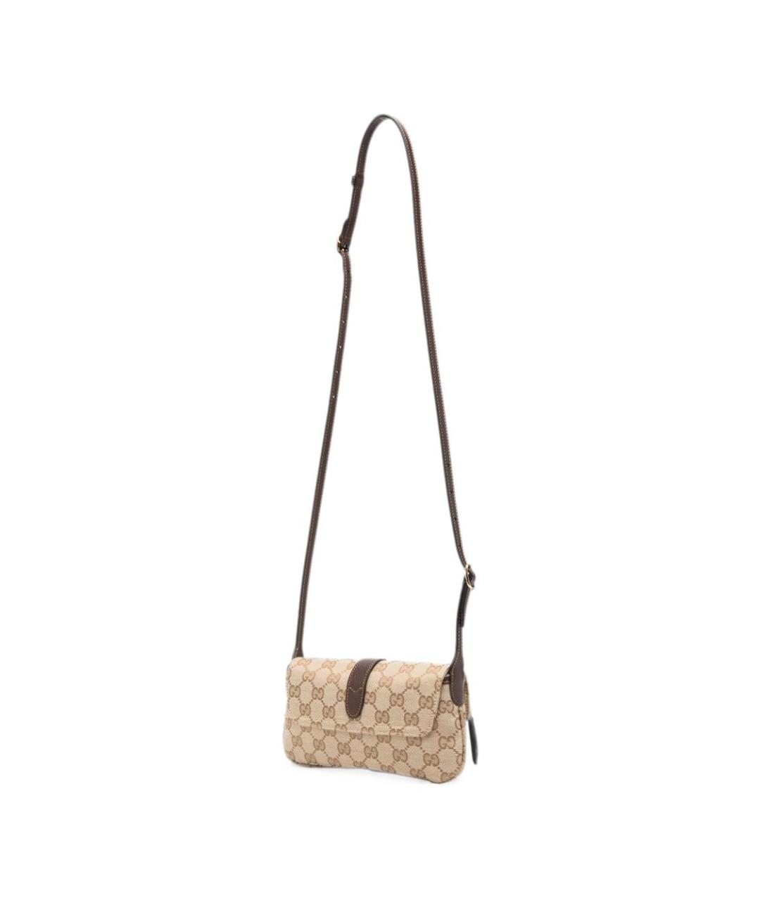 GUCCI Бежевая канва сумка через плечо, фото 3