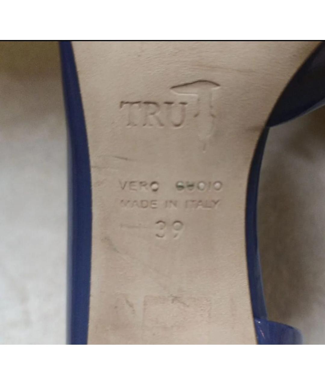 TRUSSARDI Синие туфли из лакированной кожи, фото 6