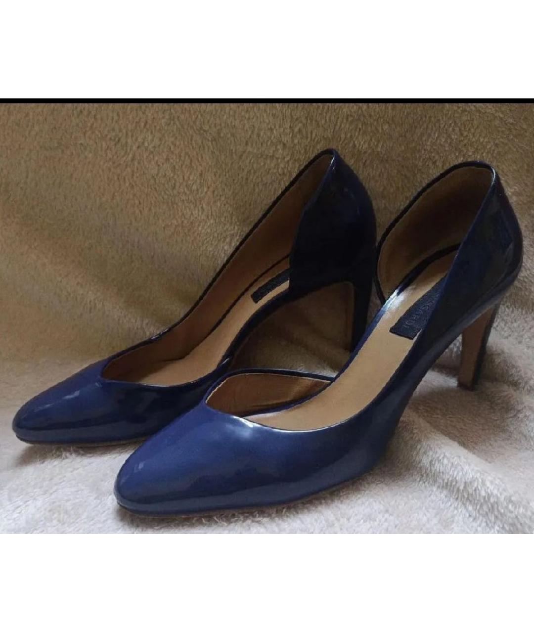TRUSSARDI Синие туфли из лакированной кожи, фото 10