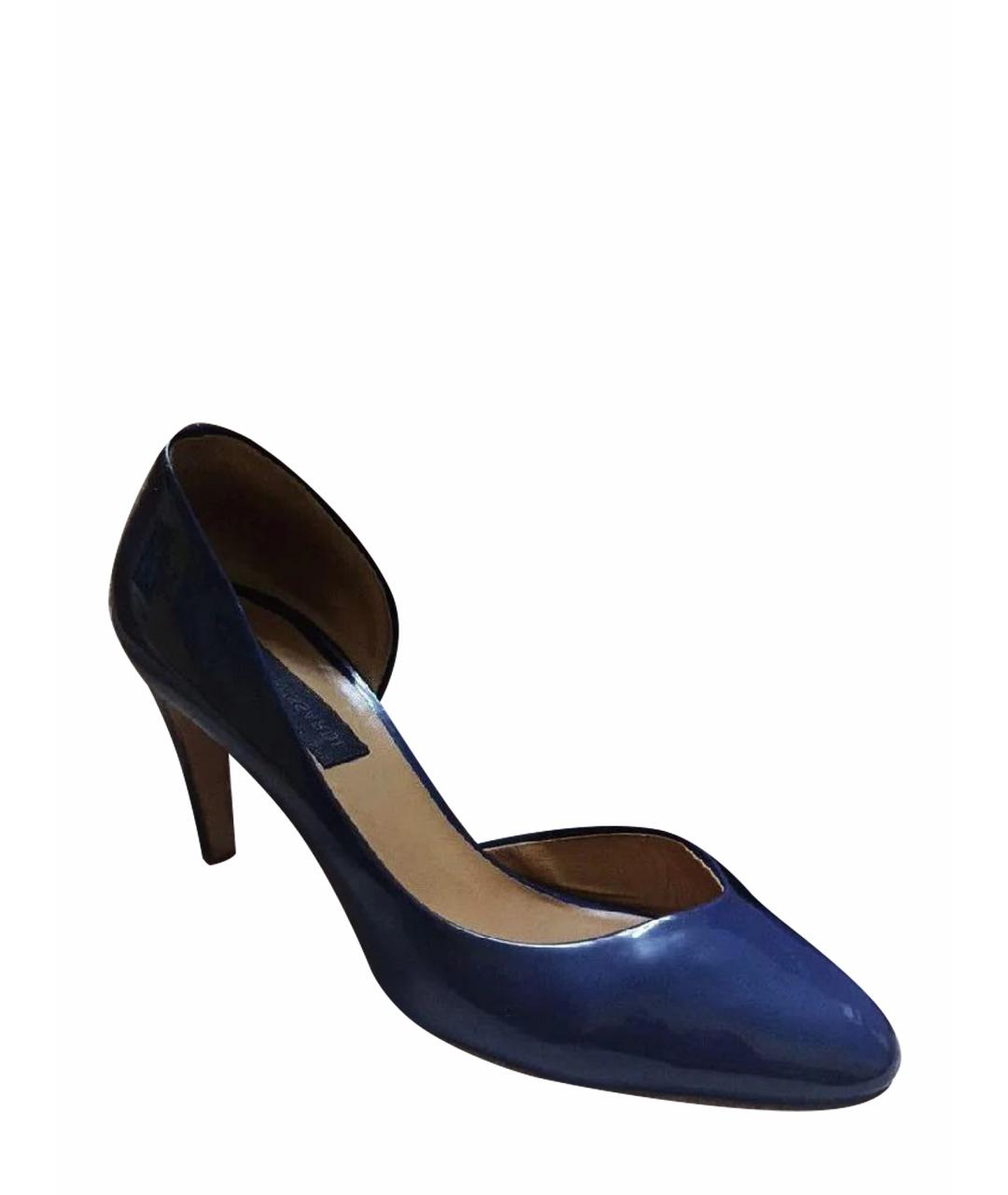 TRUSSARDI Синие туфли из лакированной кожи, фото 1