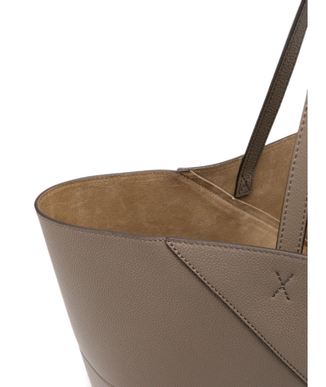 LOEWE Бежевая кожаная сумка тоут, фото 2
