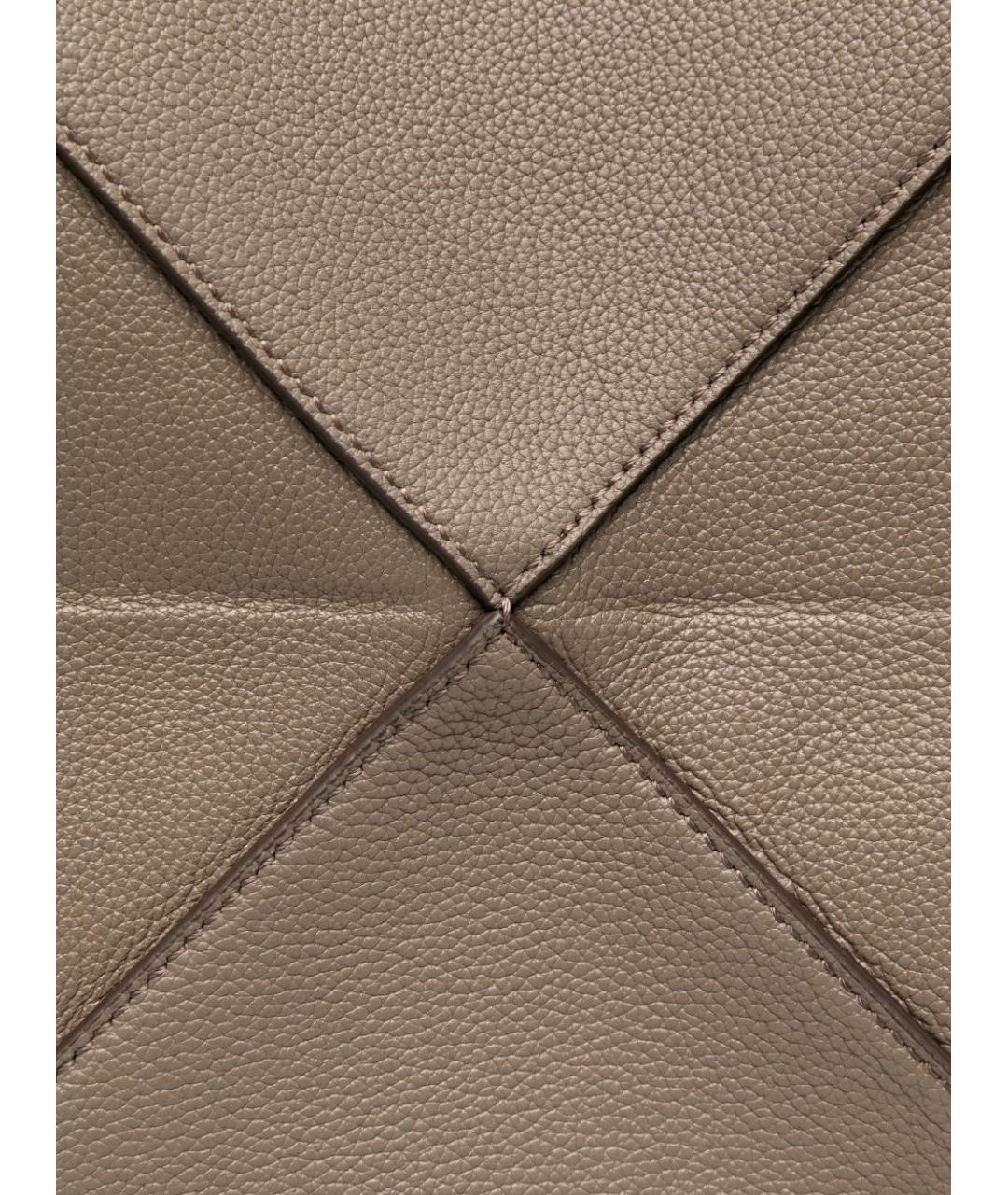 LOEWE Бежевая кожаная сумка тоут, фото 4