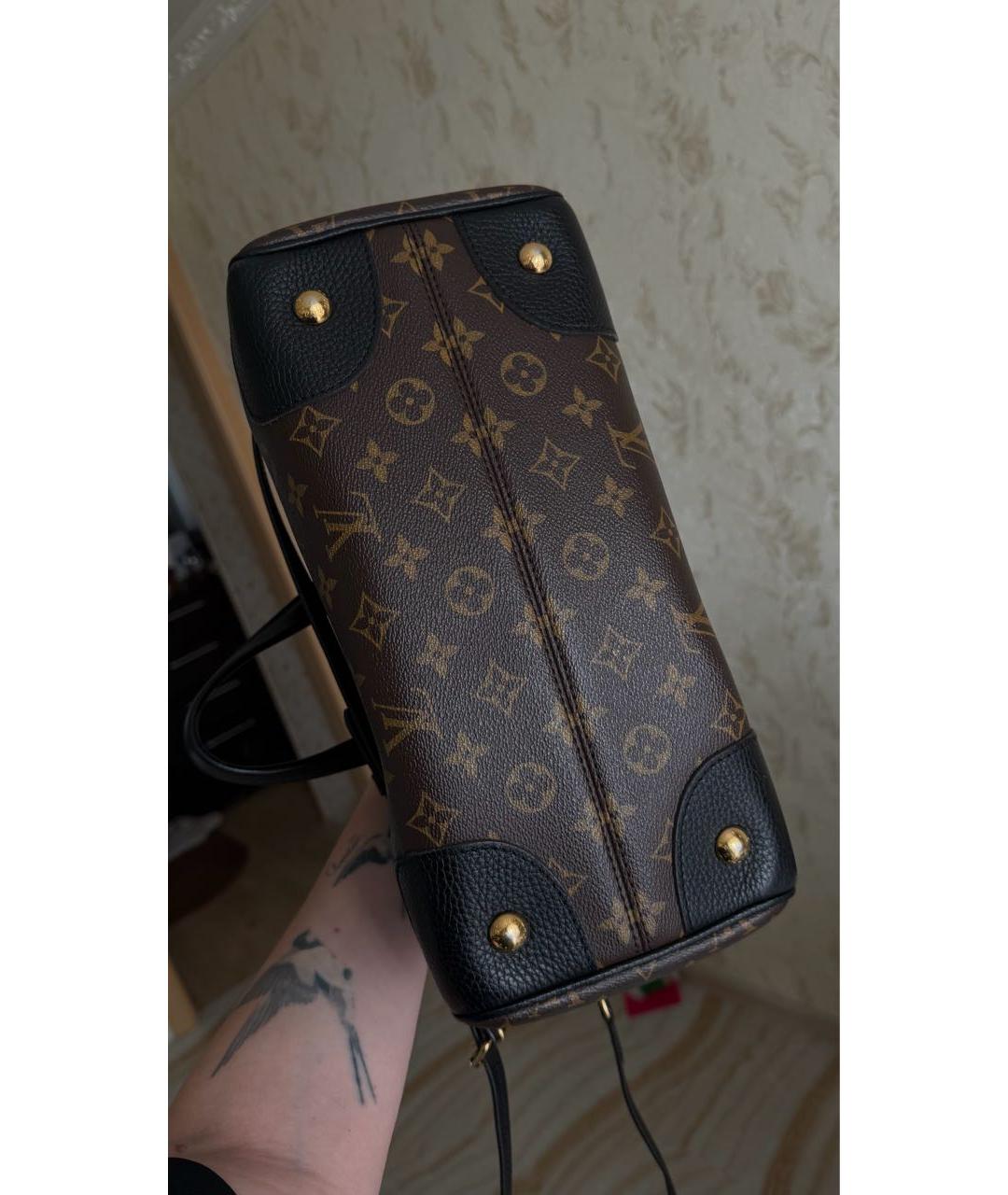 LOUIS VUITTON Коричневая канва сумка тоут, фото 4