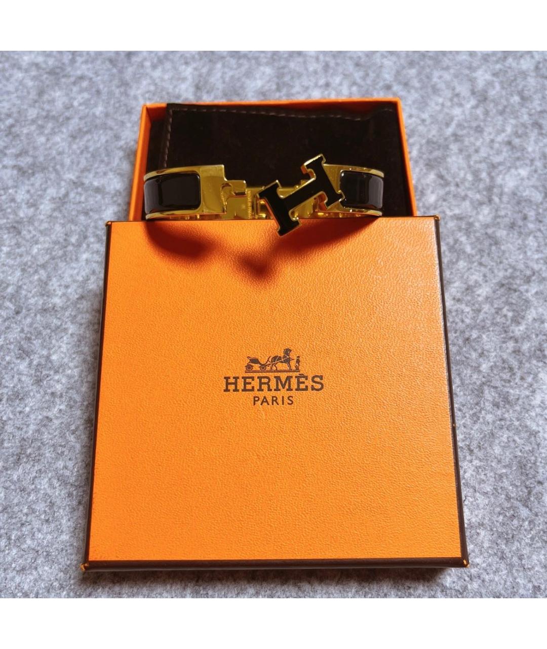 HERMES Черный браслет, фото 4