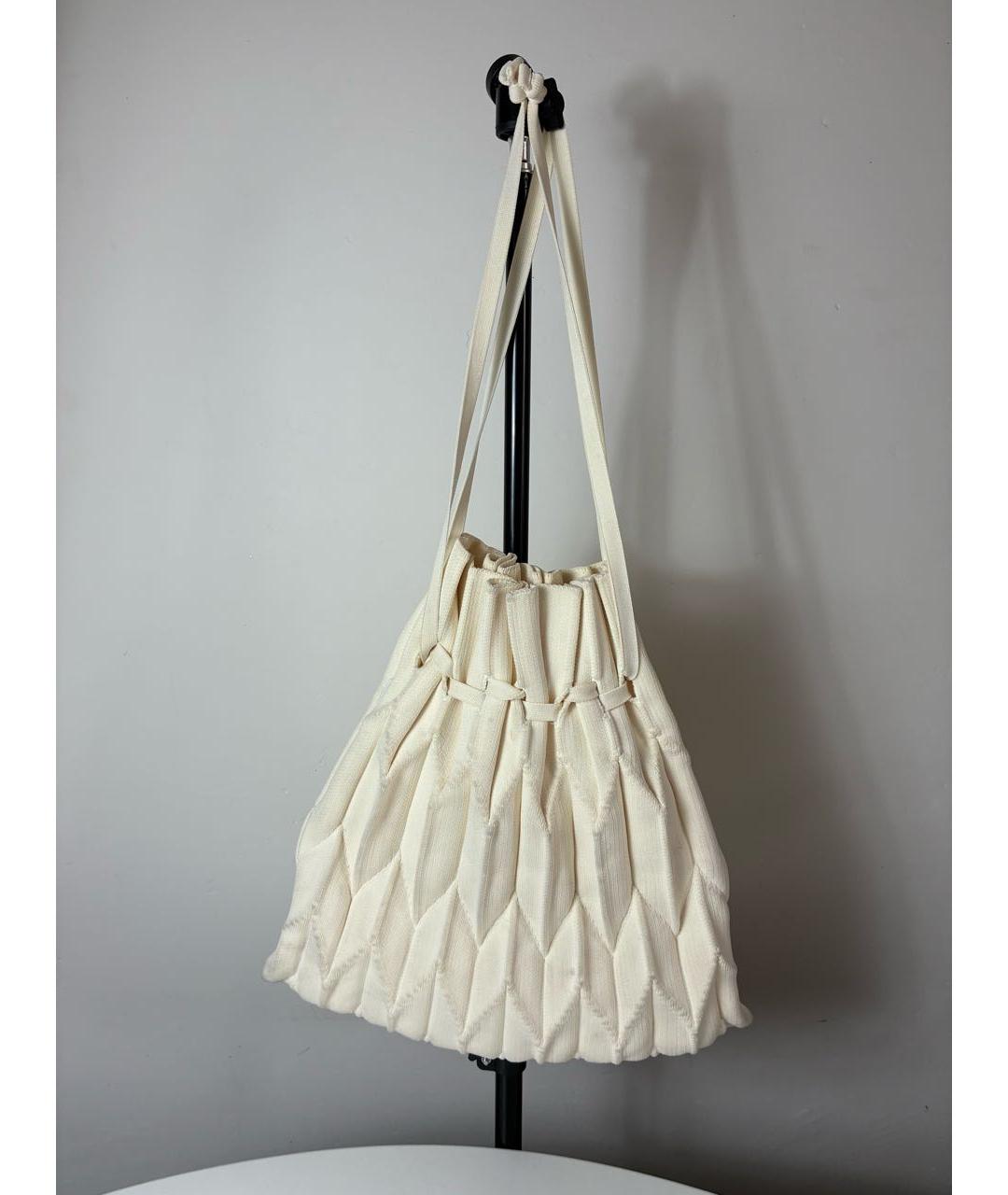 ISSEY MIYAKE Бежевая хлопковая сумка тоут, фото 2
