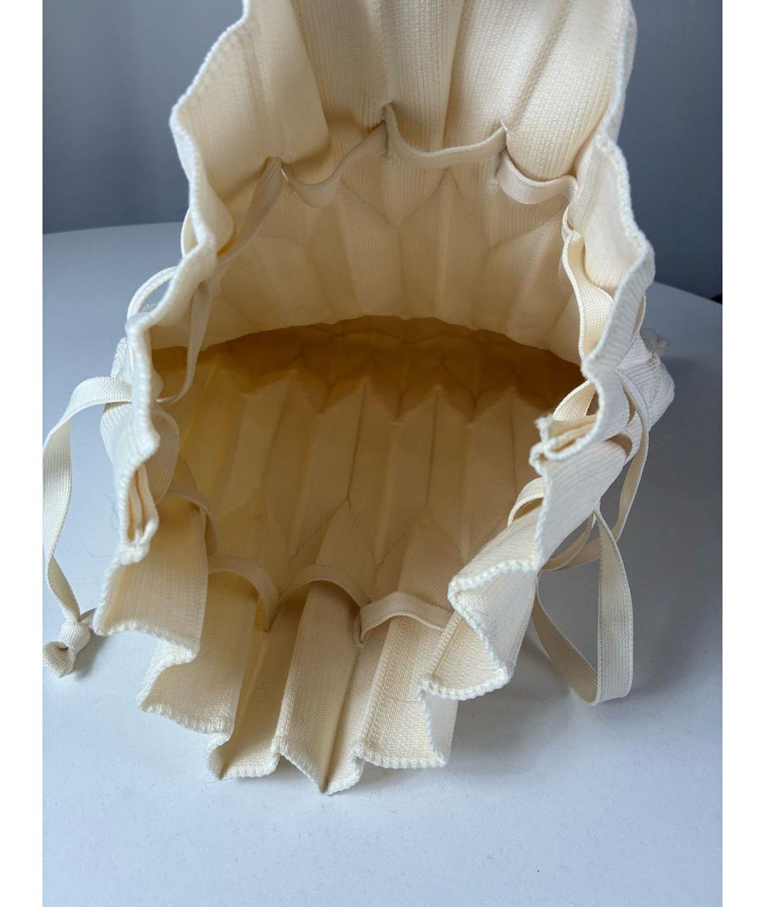 ISSEY MIYAKE Бежевая хлопковая сумка тоут, фото 7