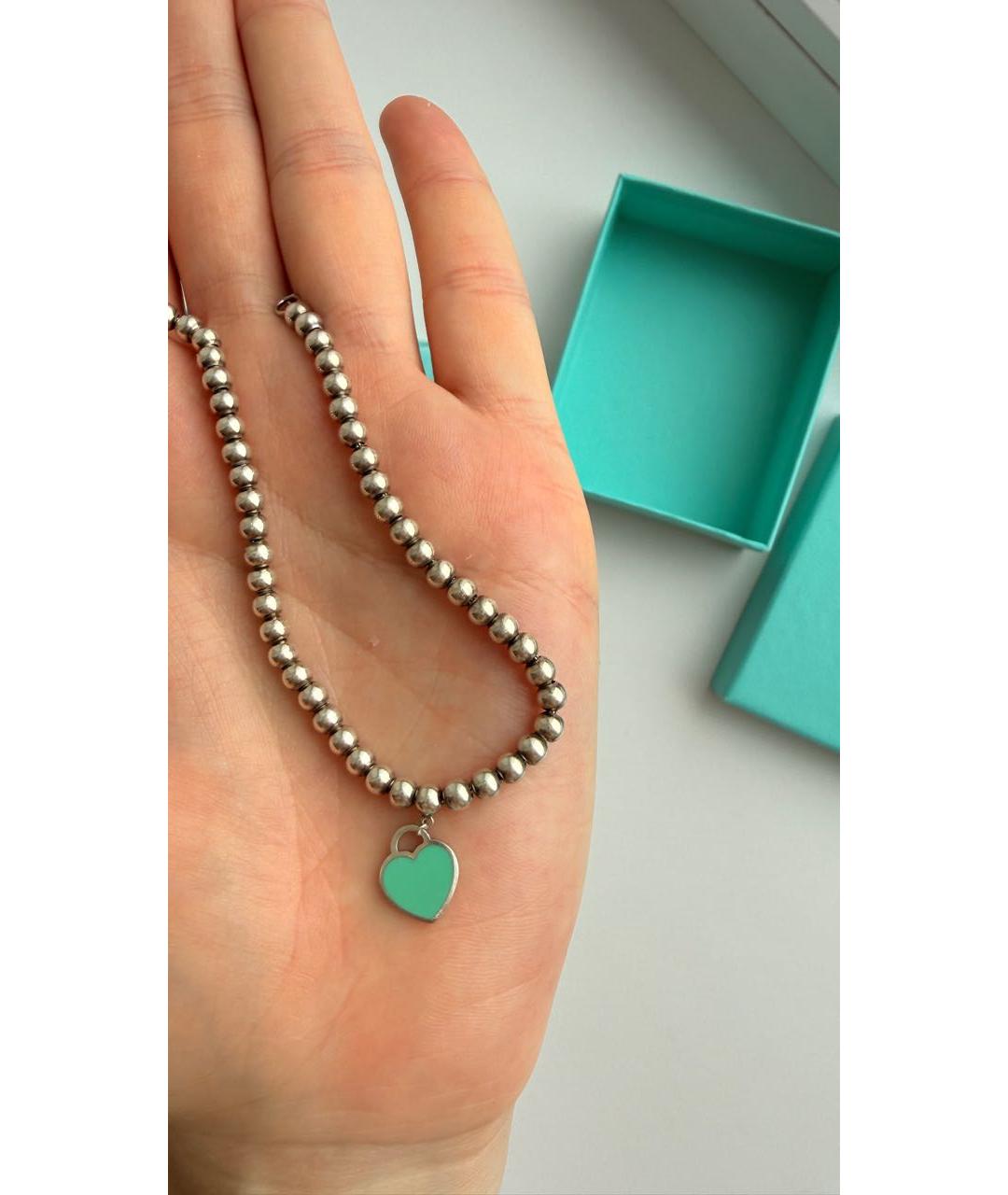 TIFFANY&CO Бирюзовый серебряный браслет, фото 2