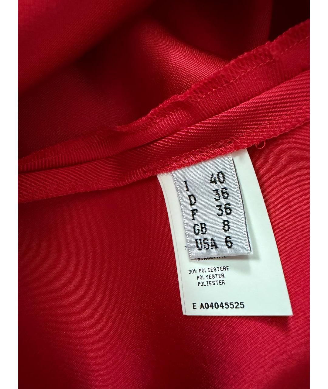 MOSCHINO Красное атласное вечернее платье, фото 3