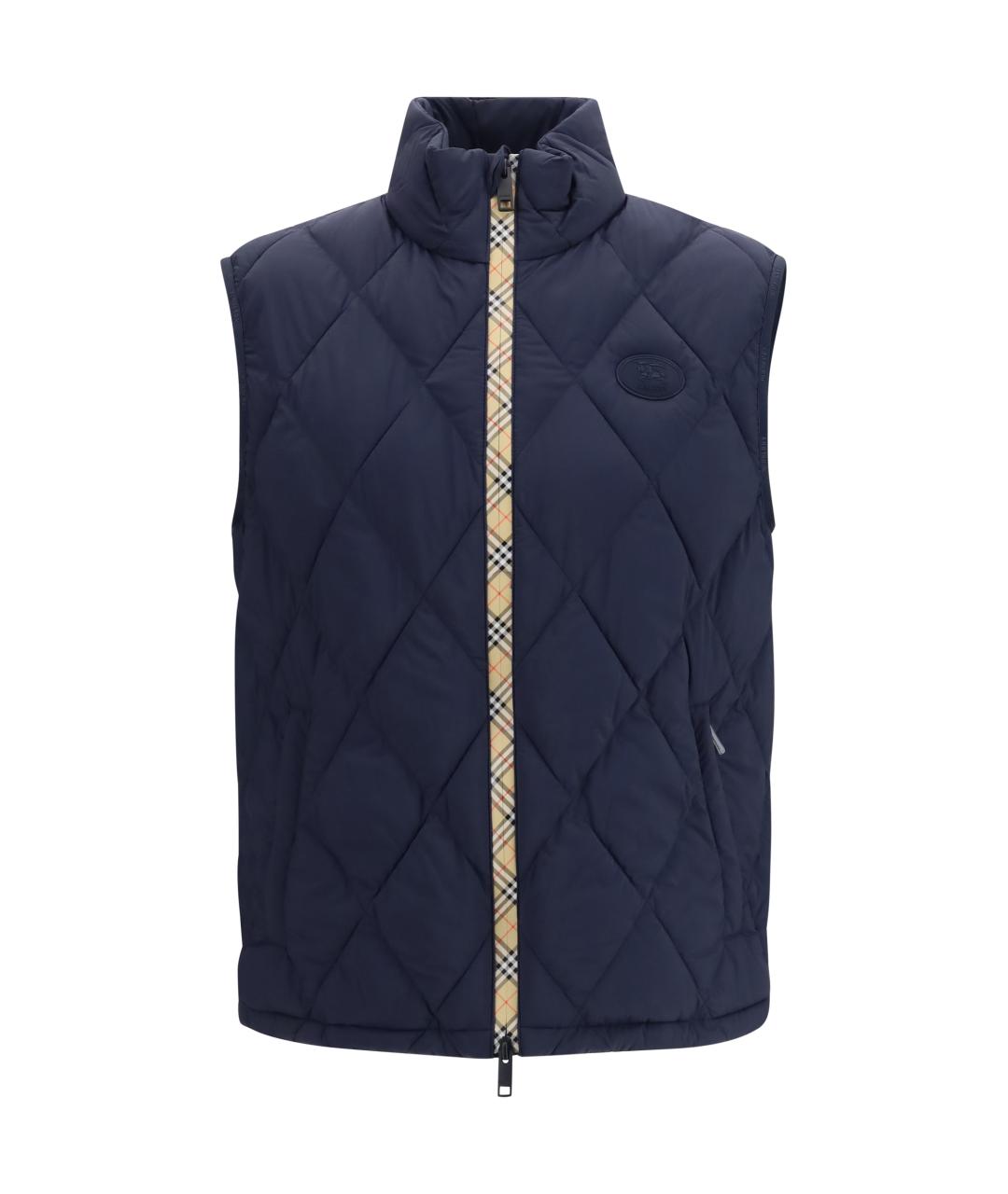 BURBERRY Темно-синий синтетический жилет, фото 1