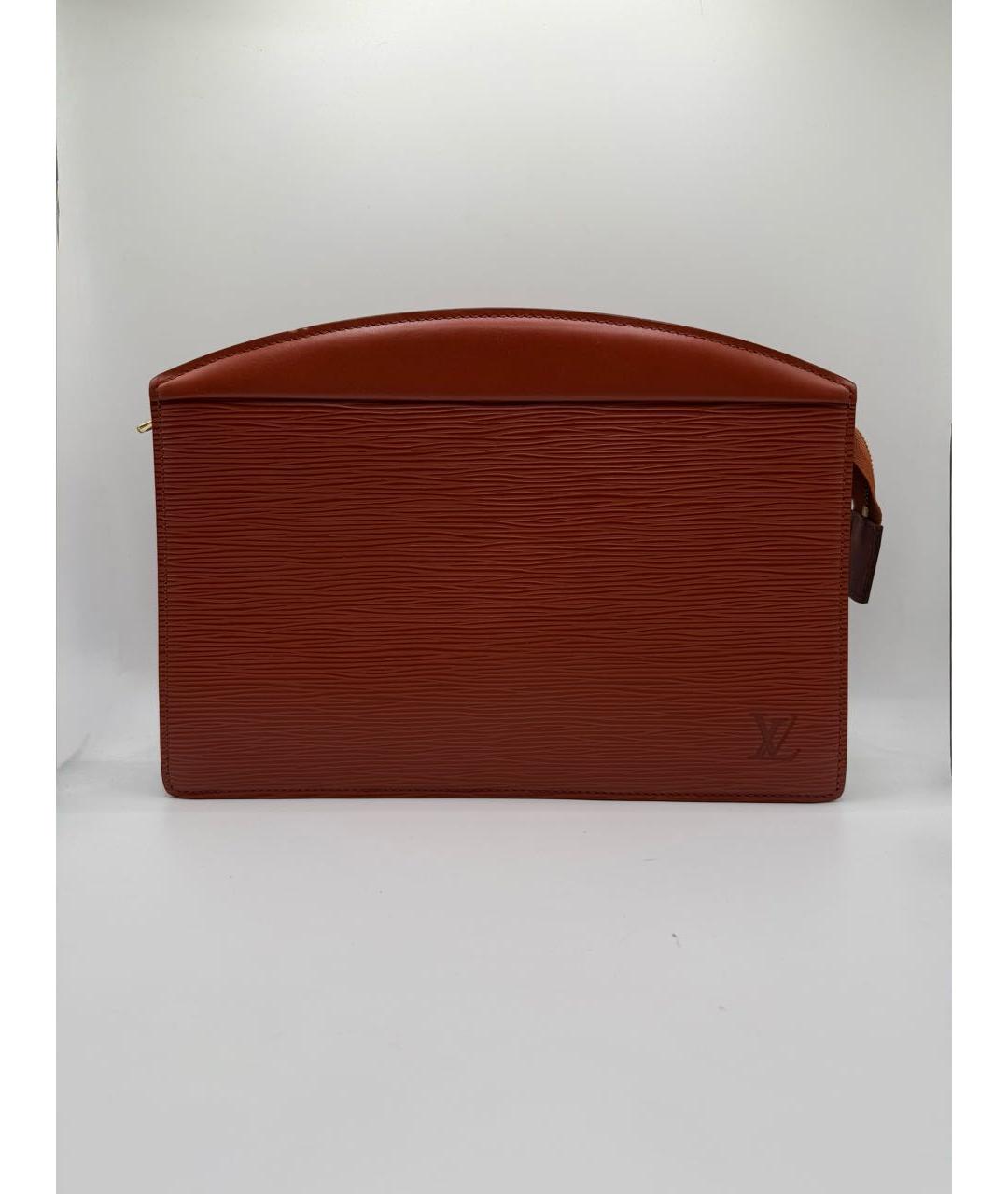 LOUIS VUITTON Коричневая кожаная барсетка, фото 1