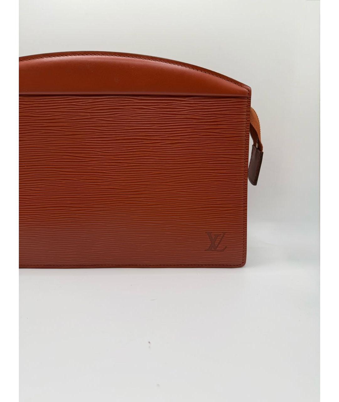 LOUIS VUITTON Коричневая кожаная барсетка, фото 2
