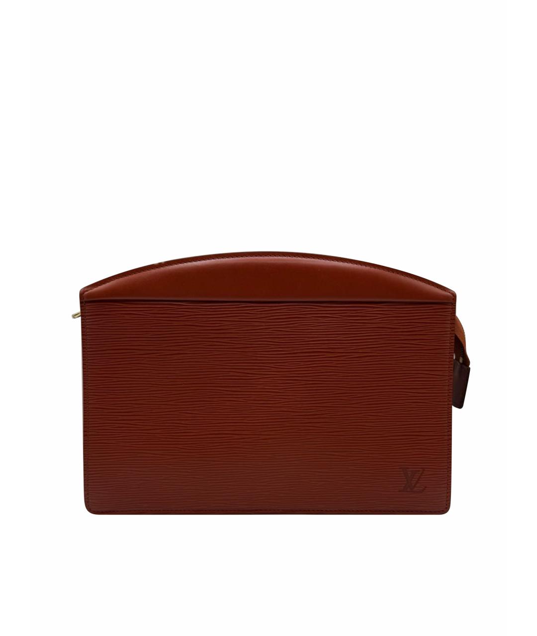 LOUIS VUITTON Коричневая кожаная барсетка, фото 1