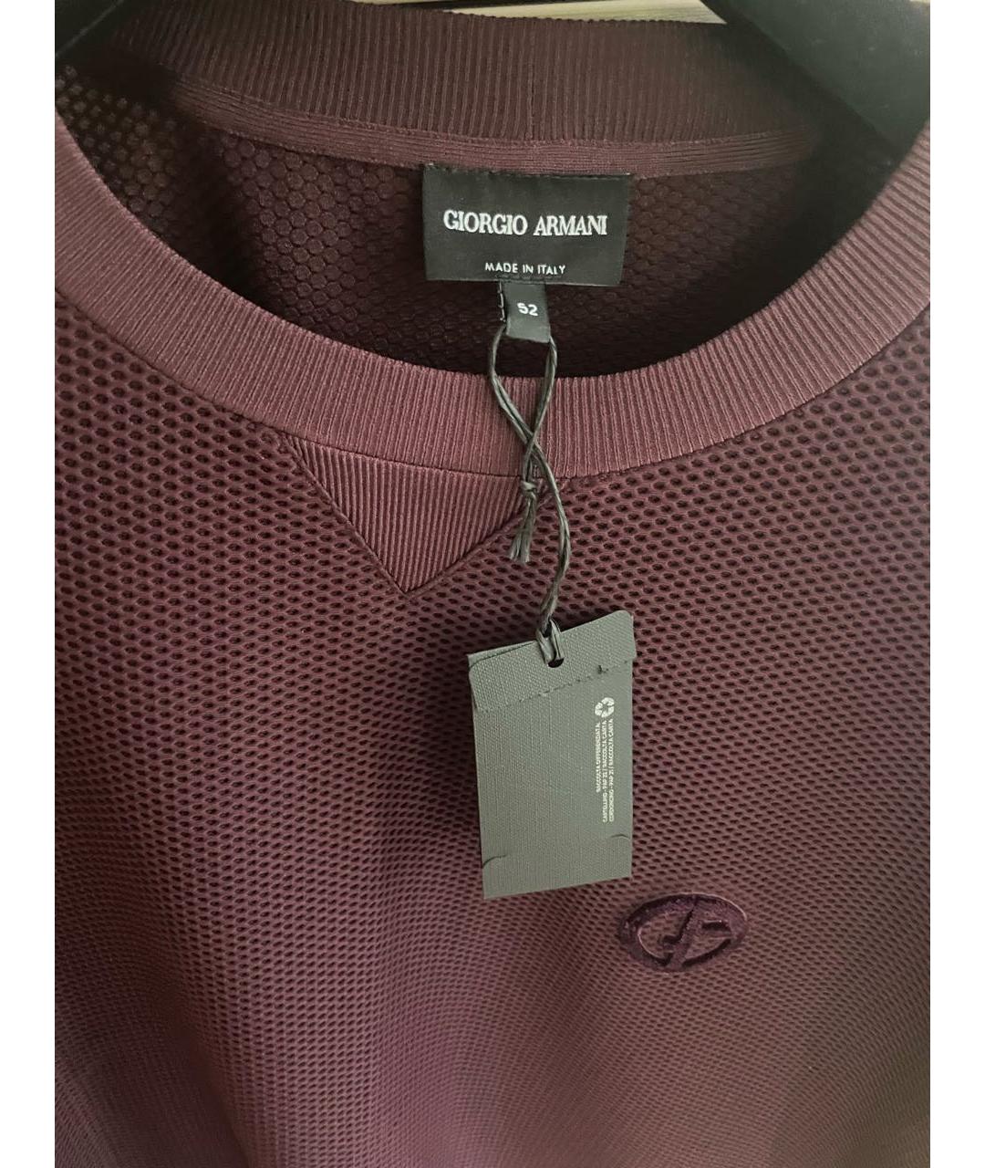 GIORGIO ARMANI Бордовая вискозная майка, фото 2