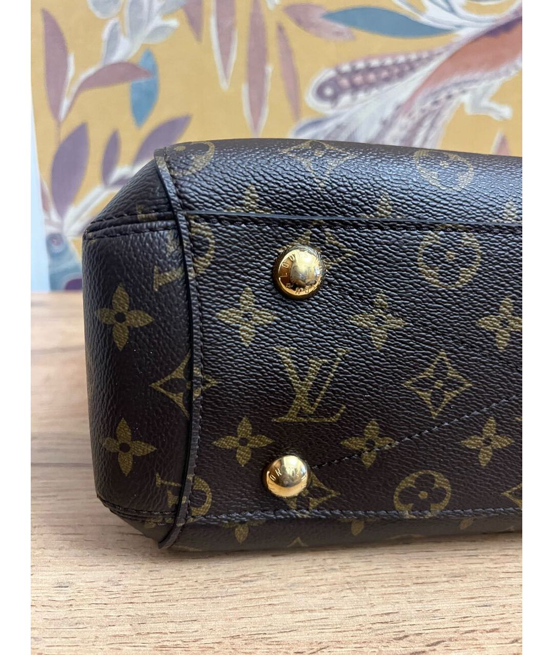 LOUIS VUITTON Коричневая сумка с короткими ручками, фото 3