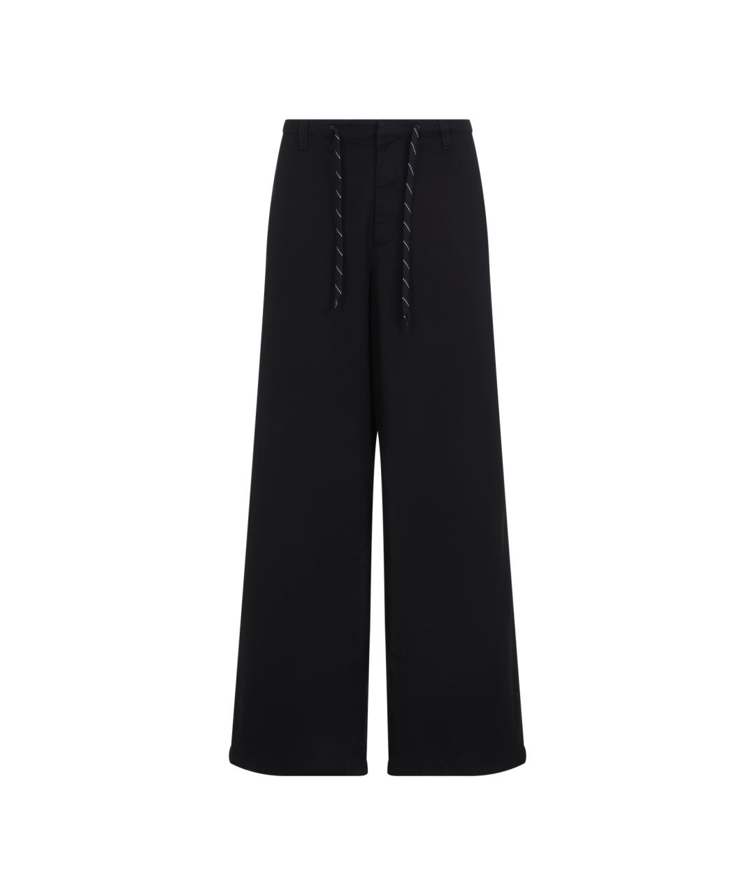 BALENCIAGA Черные хлопковые повседневные брюки, фото 1
