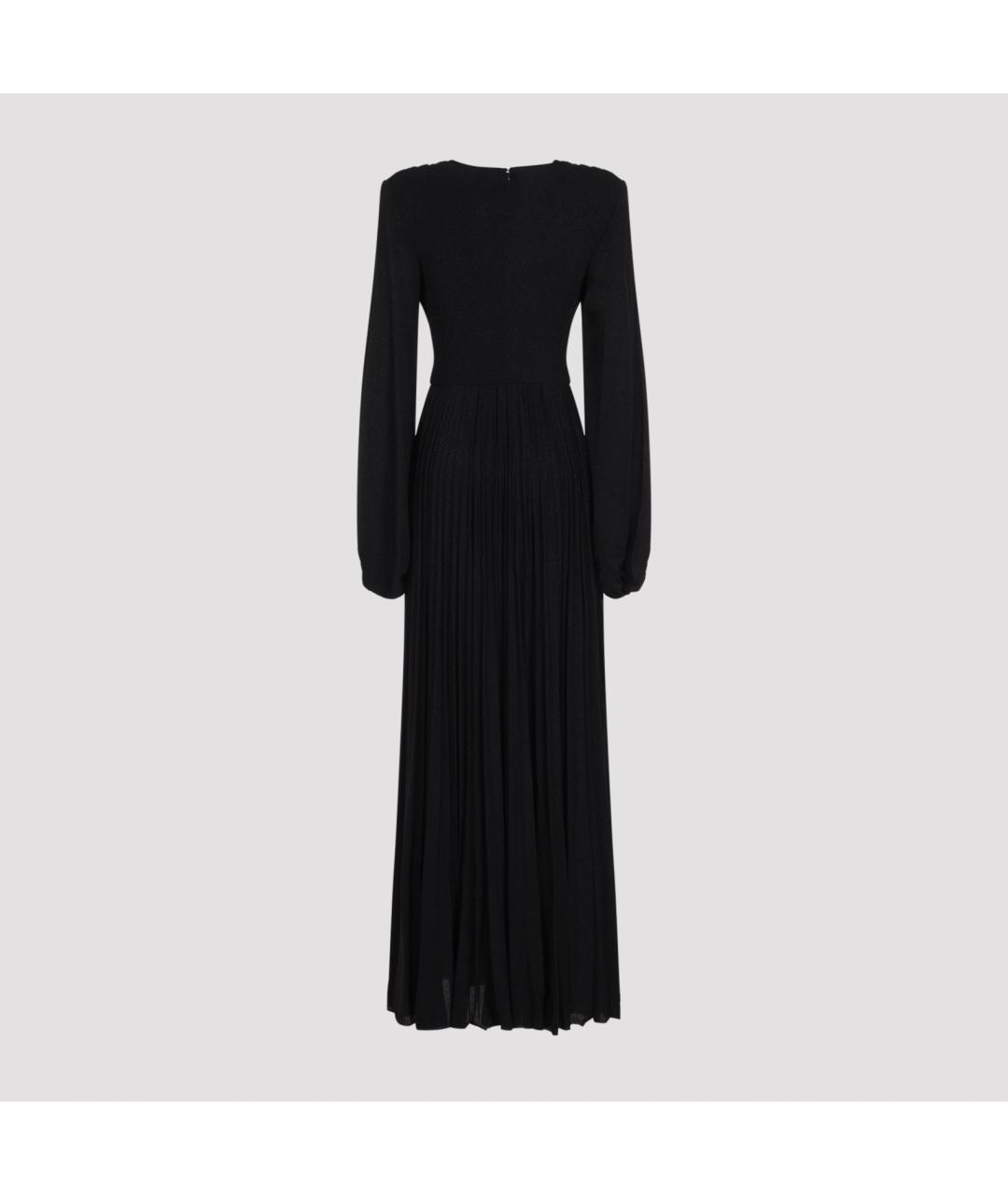 ELISABETTA FRANCHI Черное вискозное вечернее платье, фото 2