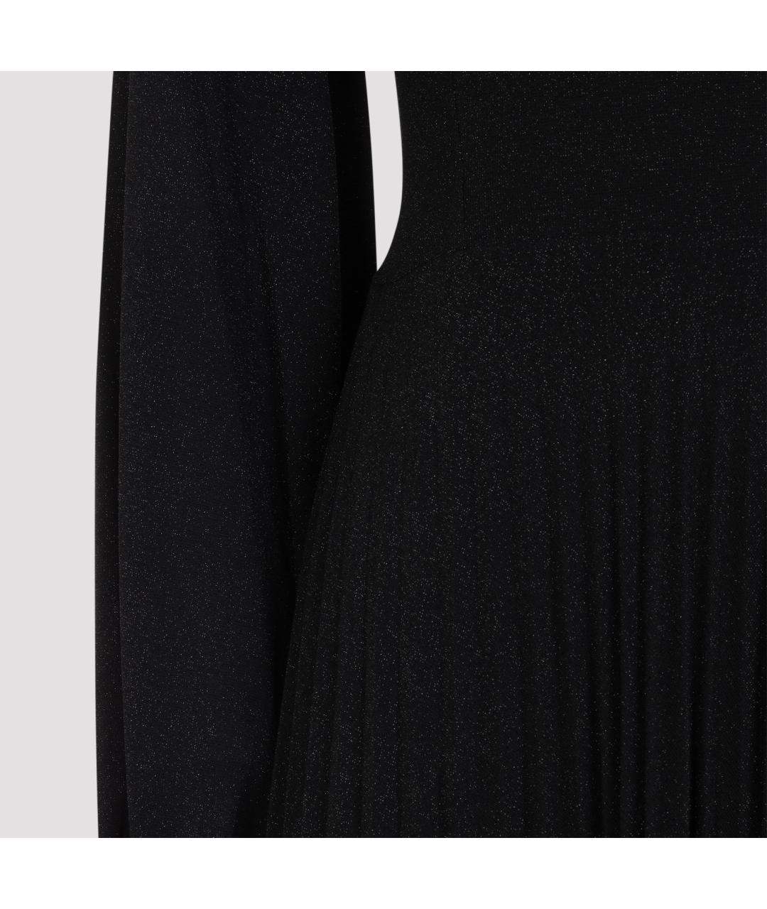 ELISABETTA FRANCHI Черное вискозное вечернее платье, фото 4