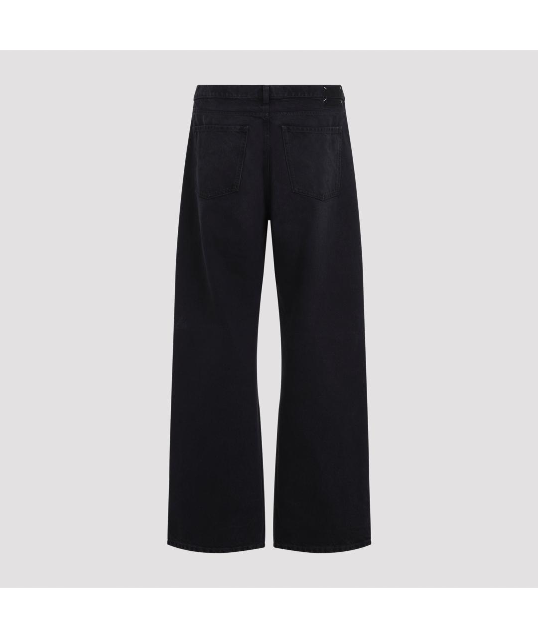 MAISON MARGIELA Черные хлопковые прямые джинсы, фото 2
