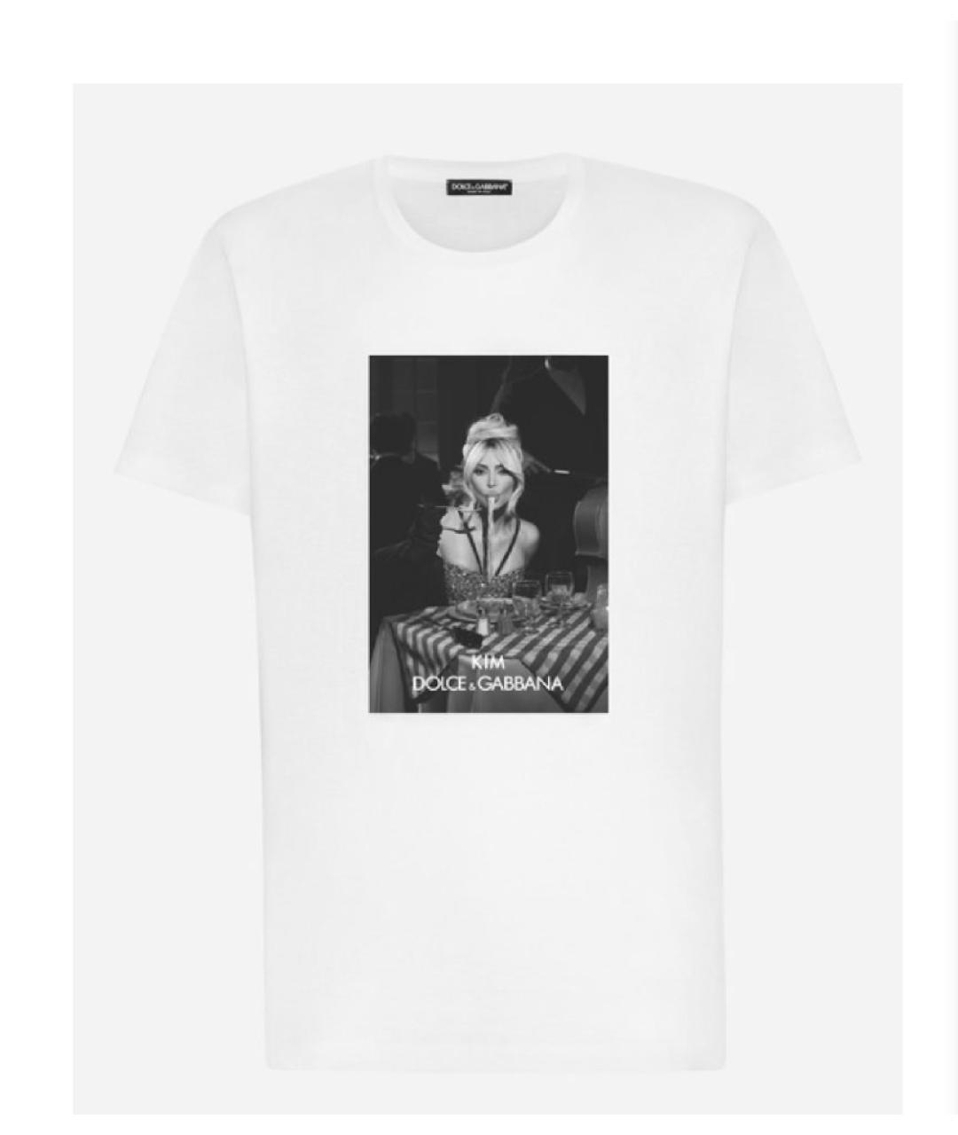 DOLCE&GABBANA Белая хлопковая футболка, фото 7