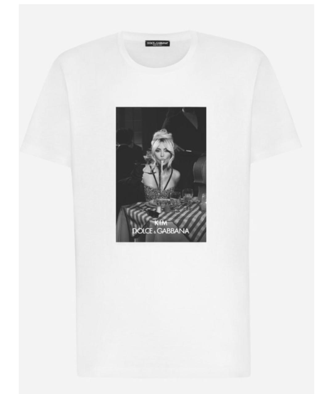 DOLCE&GABBANA Белая хлопковая футболка, фото 9