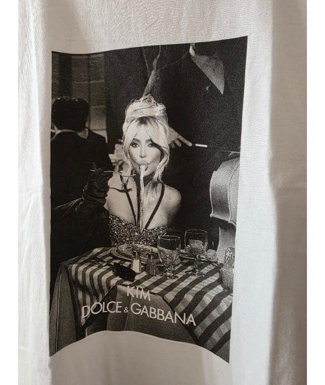 DOLCE&GABBANA Белая хлопковая футболка, фото 3
