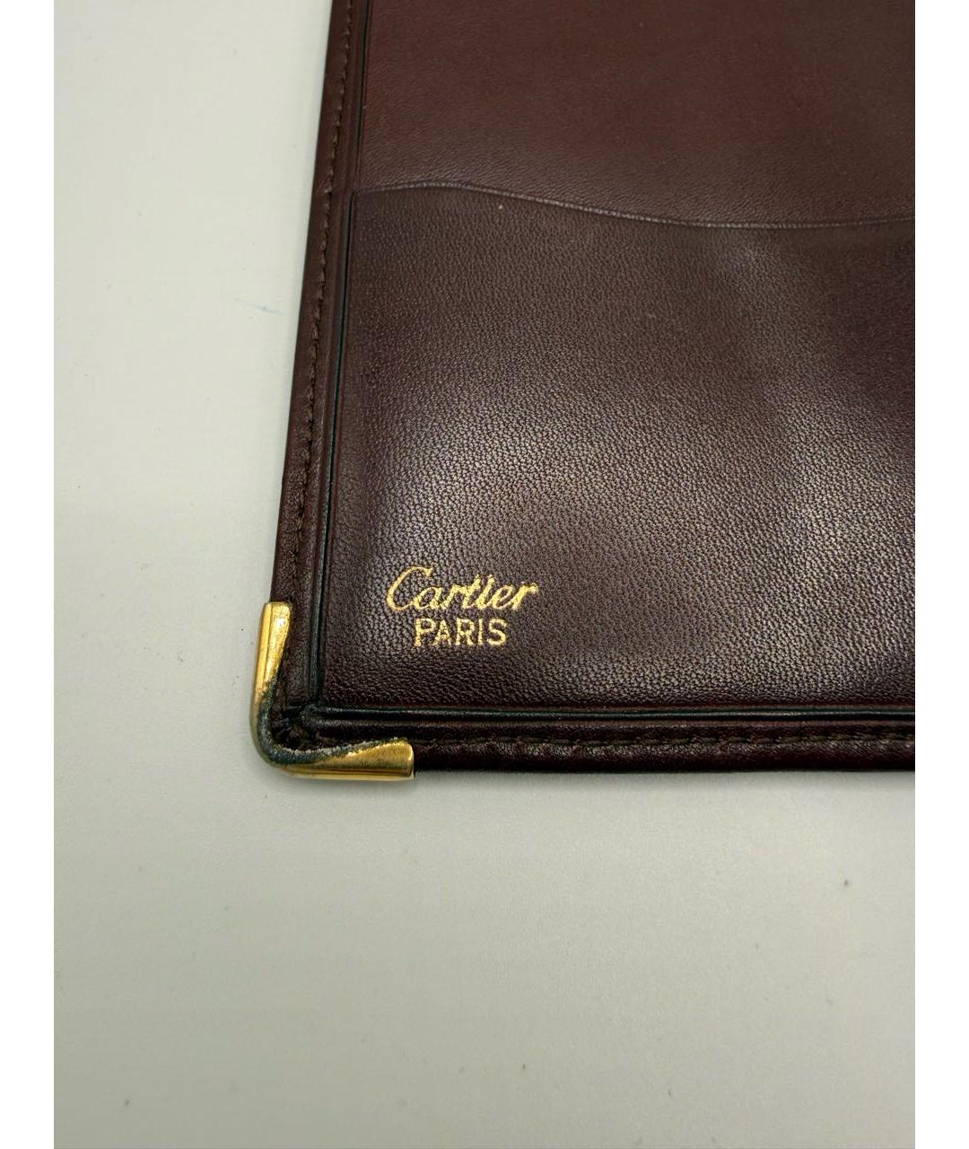 CARTIER Бордовый кожаный кошелек, фото 5
