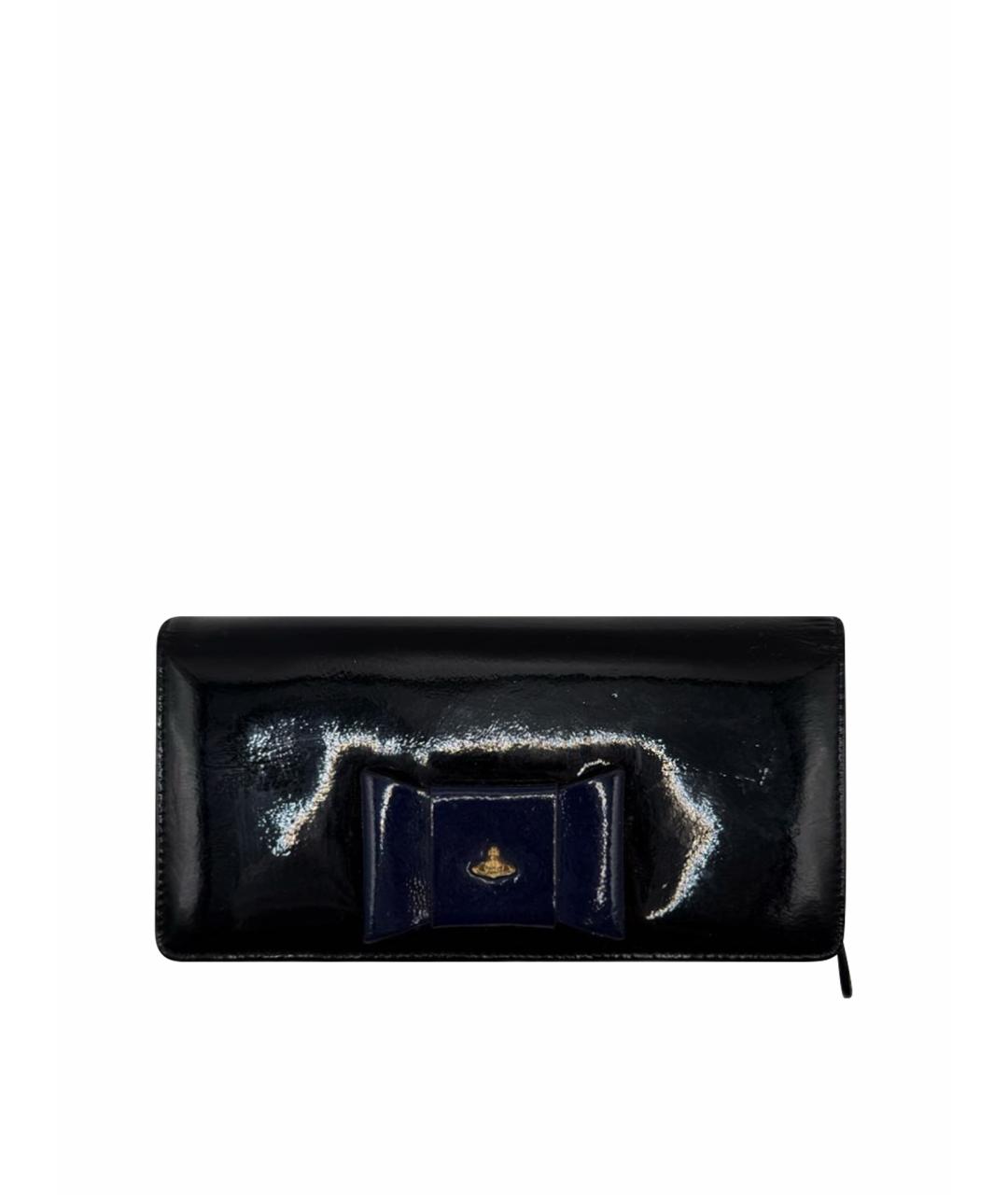 VIVIENNE WESTWOOD Черный кожаный кошелек, фото 1