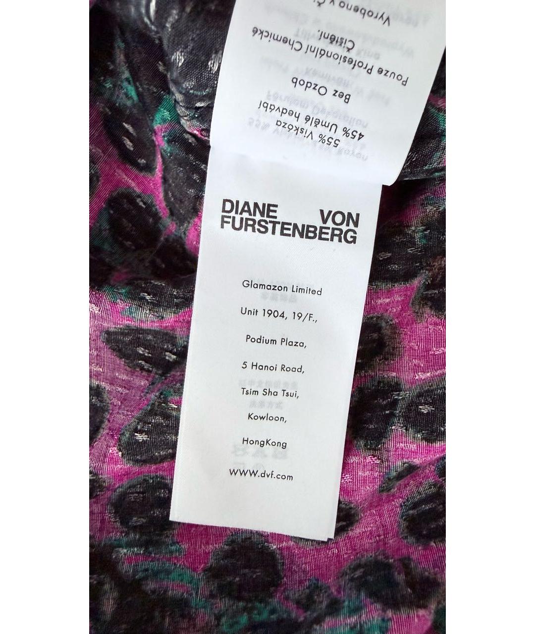 DIANE VON FURSTENBERG Мульти вискозное повседневное платье, фото 8