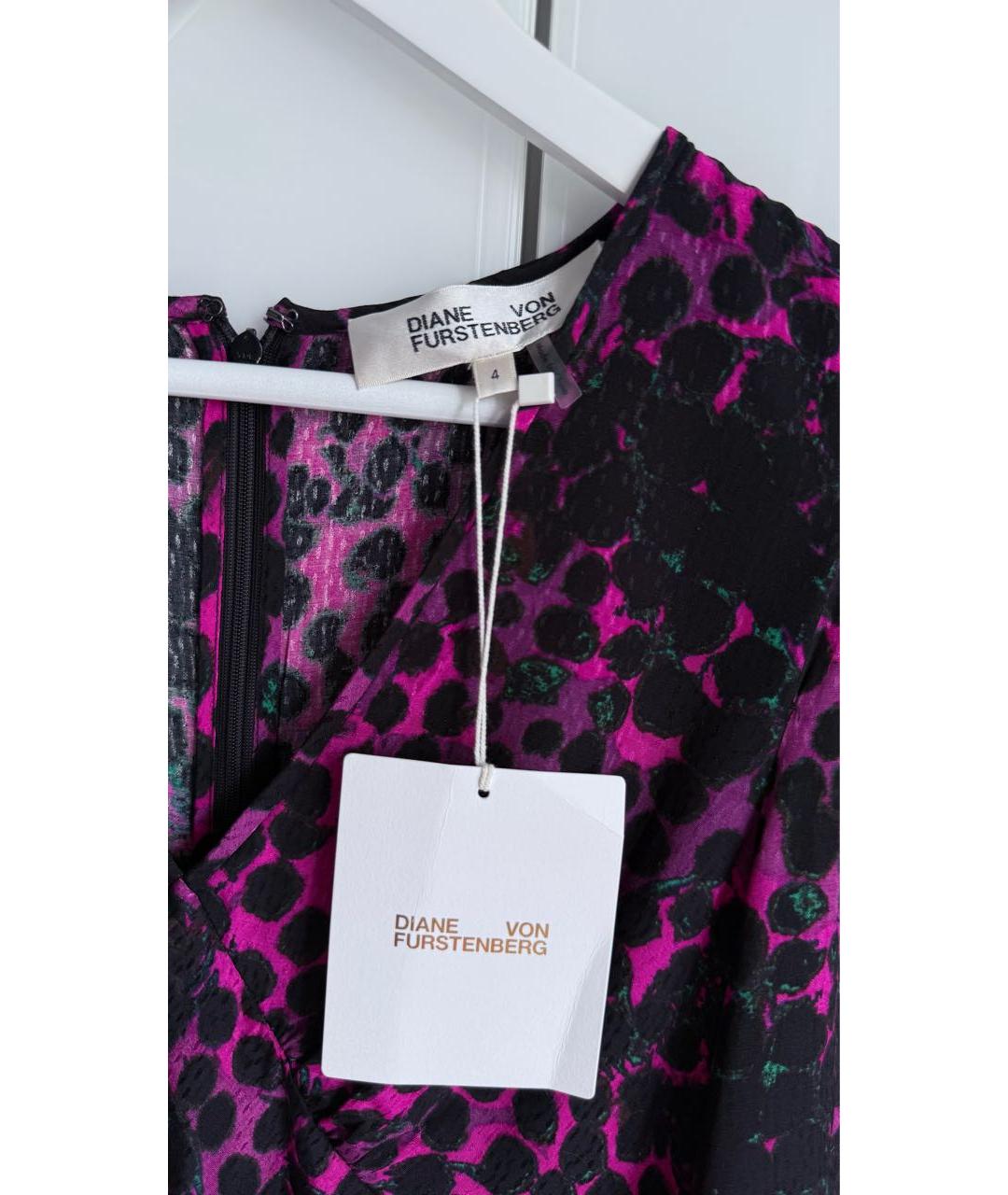 DIANE VON FURSTENBERG Мульти вискозное повседневное платье, фото 3