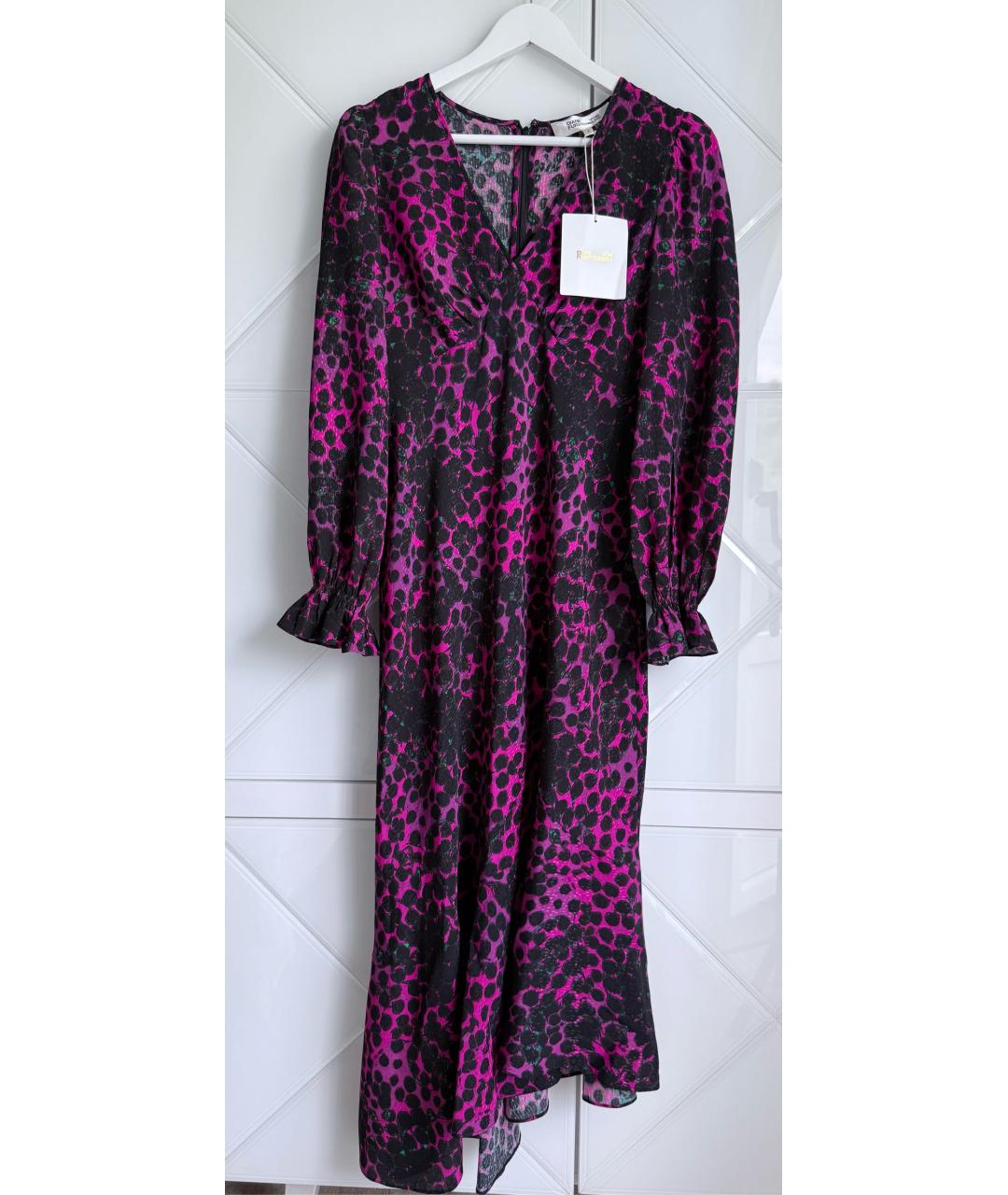 DIANE VON FURSTENBERG Мульти вискозное повседневное платье, фото 9