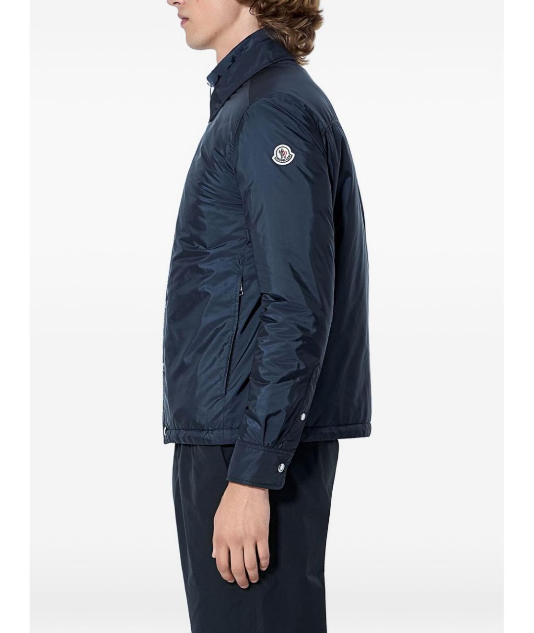MONCLER Синяя полиамидовая куртка, фото 3