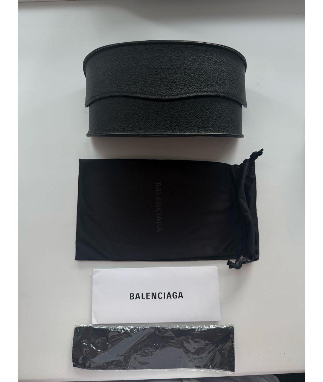 BALENCIAGA Белые пластиковые солнцезащитные очки, фото 4