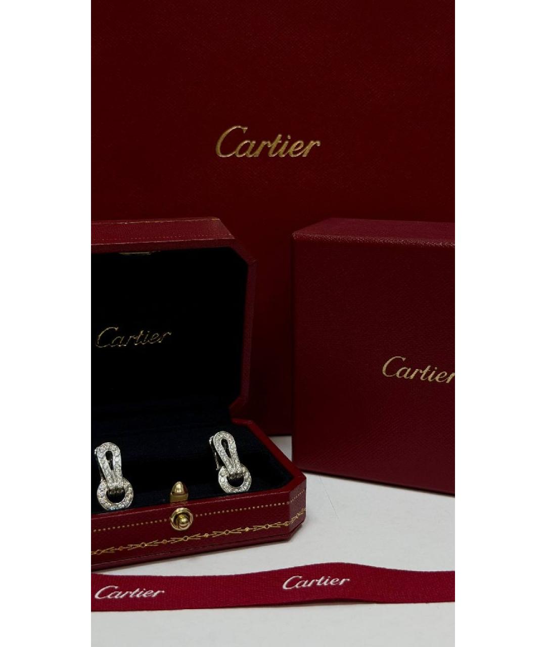 CARTIER Белые серьги из белого золота, фото 6