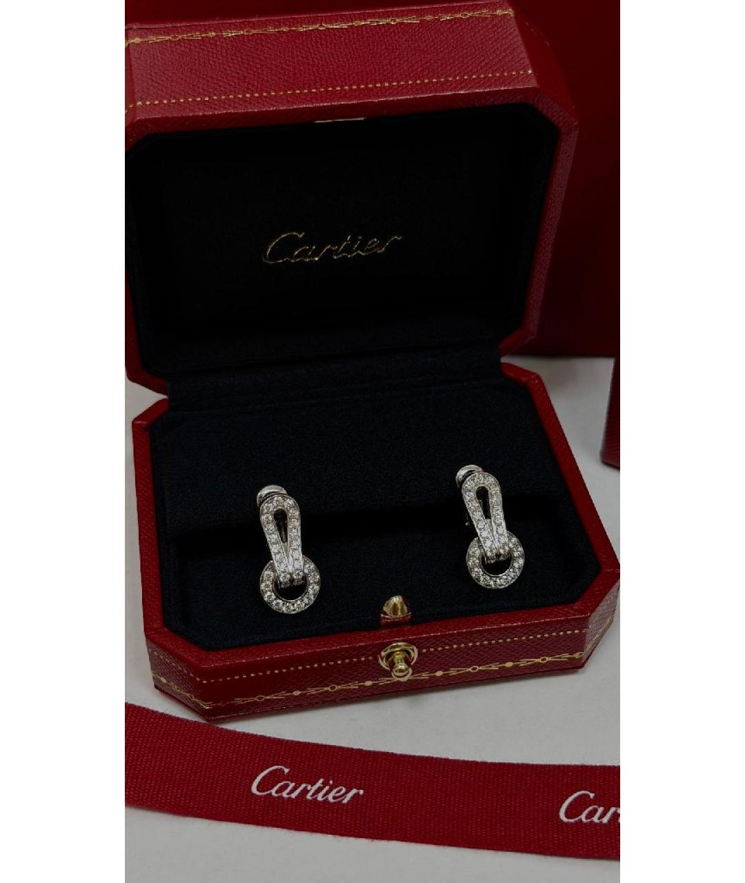 CARTIER Белые серьги из белого золота, фото 5
