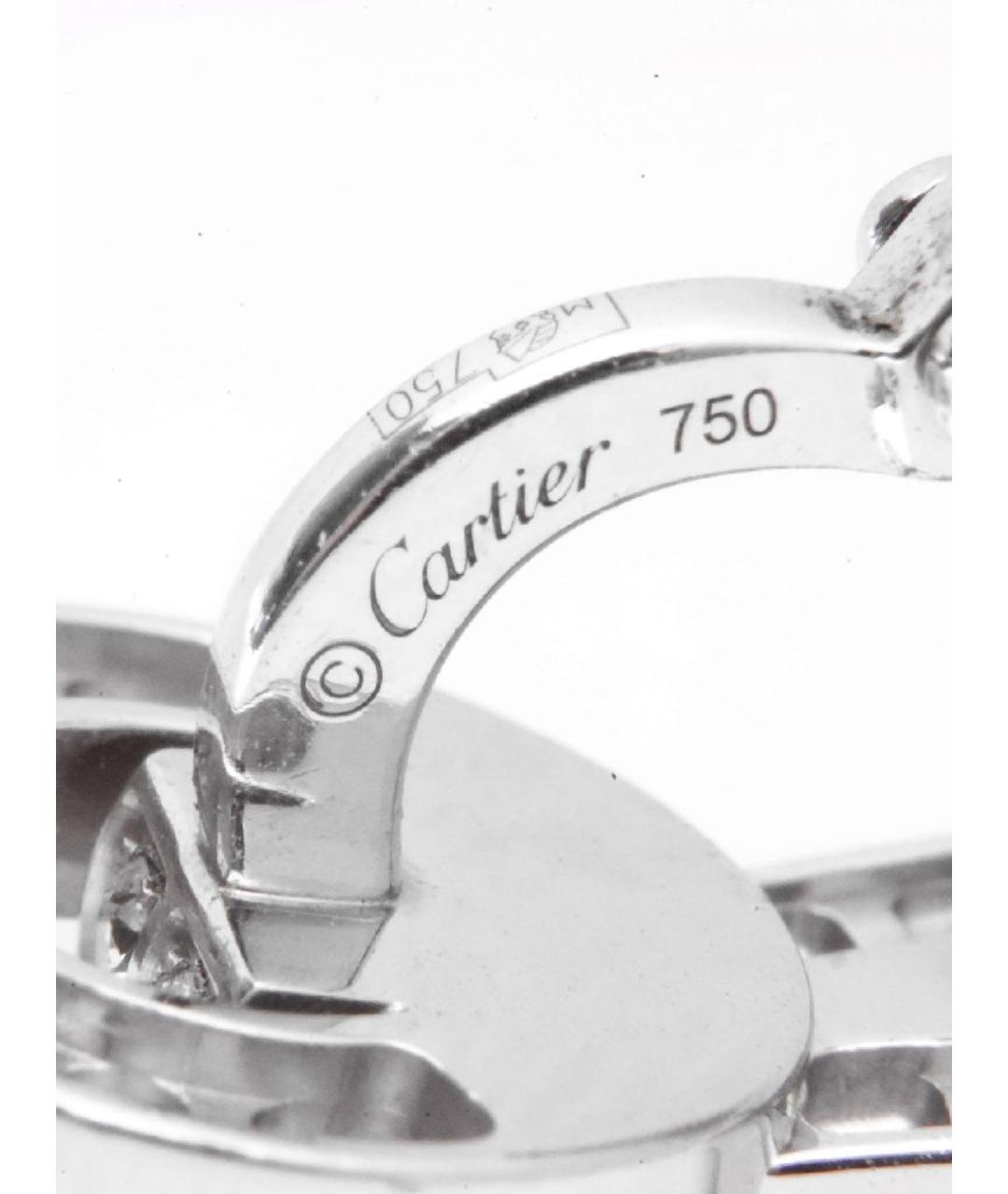 CARTIER Белые серьги из белого золота, фото 4