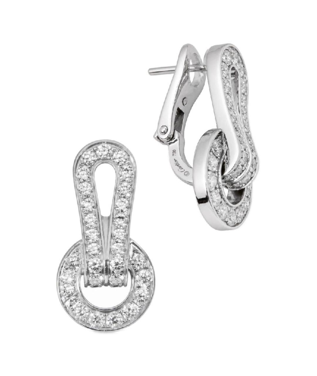CARTIER Белые серьги из белого золота, фото 2