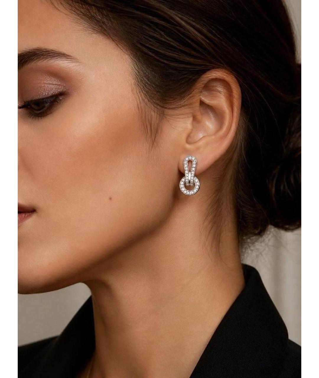 CARTIER Белые серьги из белого золота, фото 7