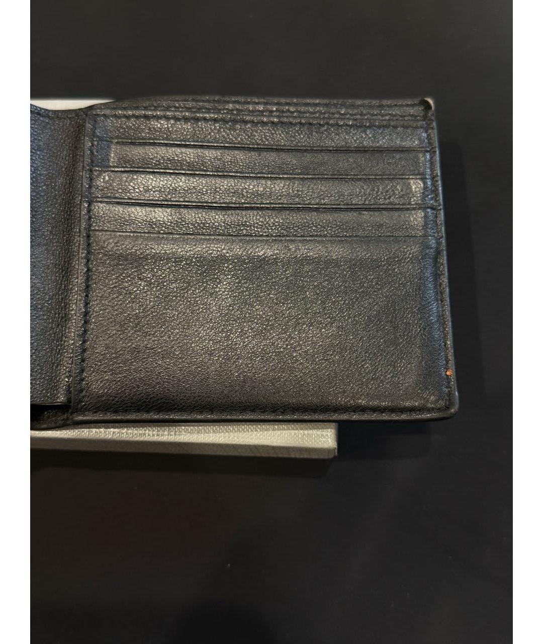 BALENCIAGA Антрацитовый кожаный кошелек, фото 3