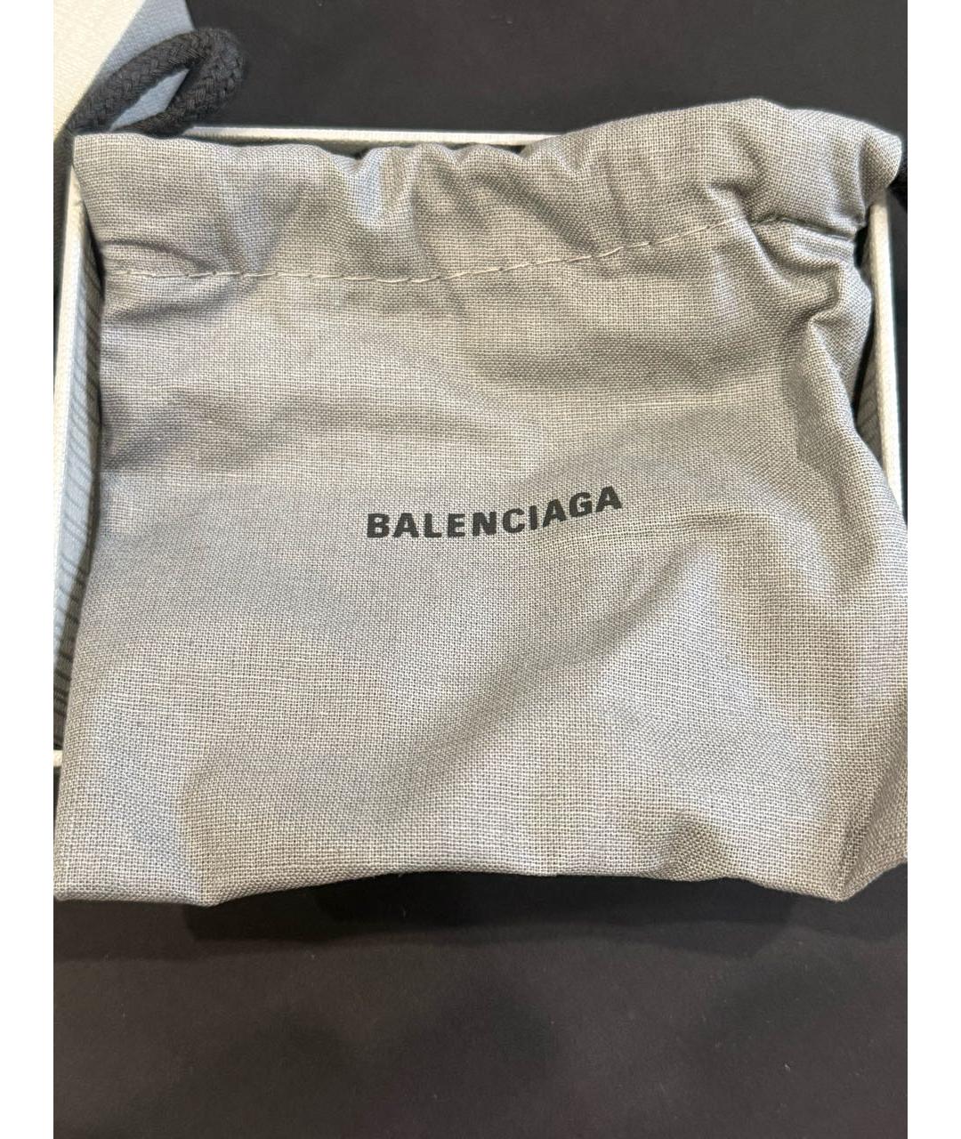 BALENCIAGA Антрацитовый кожаный кошелек, фото 8