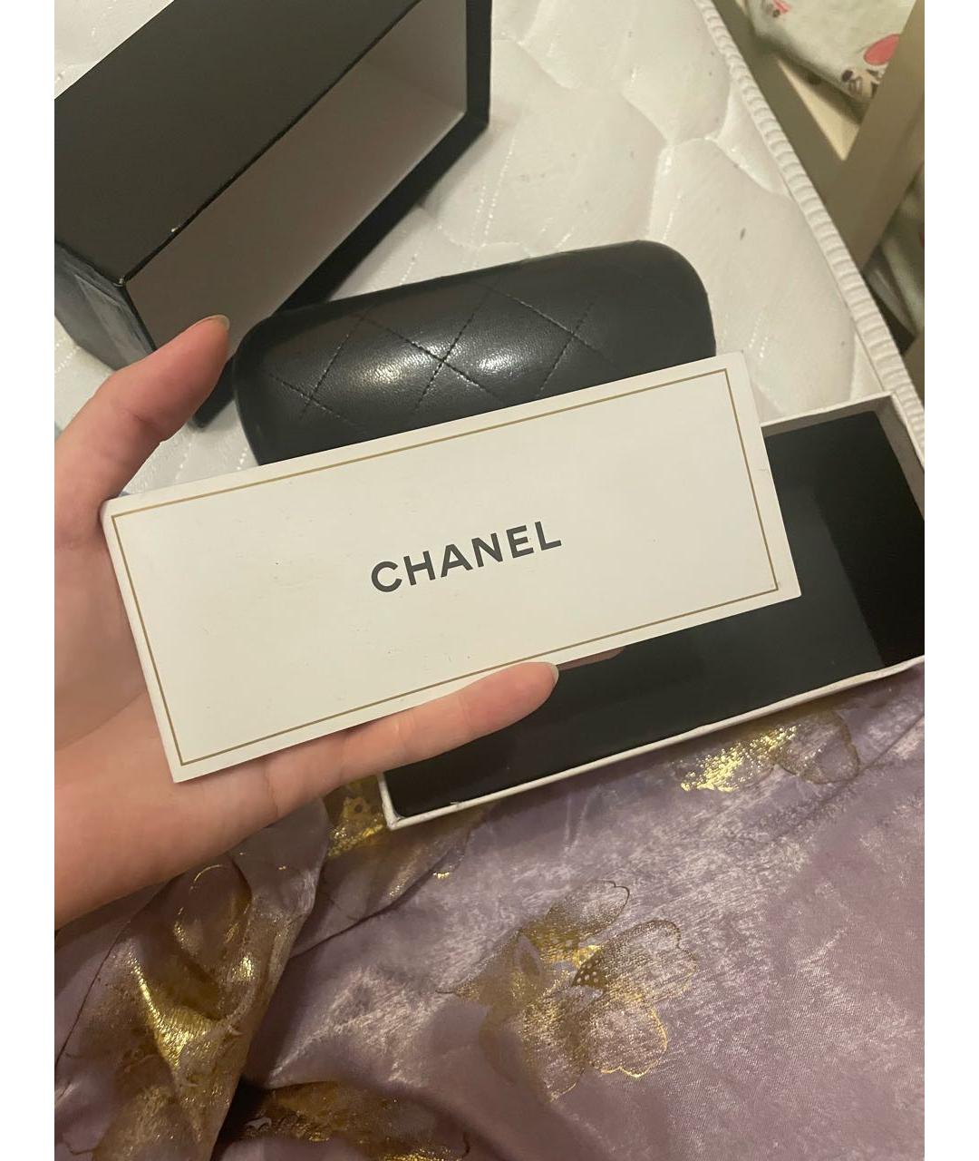 CHANEL Золотые пластиковые солнцезащитные очки, фото 7