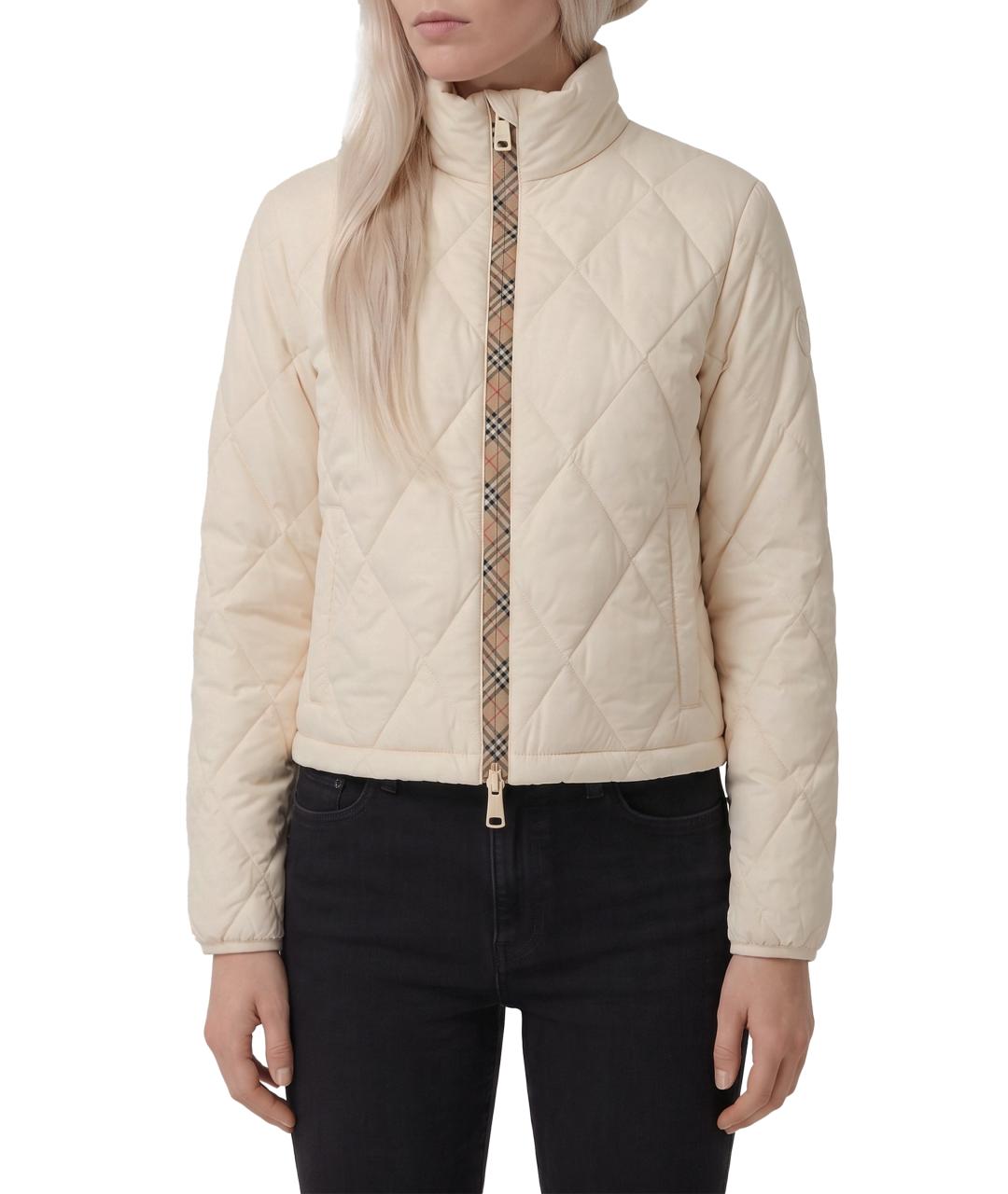 BURBERRY Бежевая полиамидовая куртка, фото 2