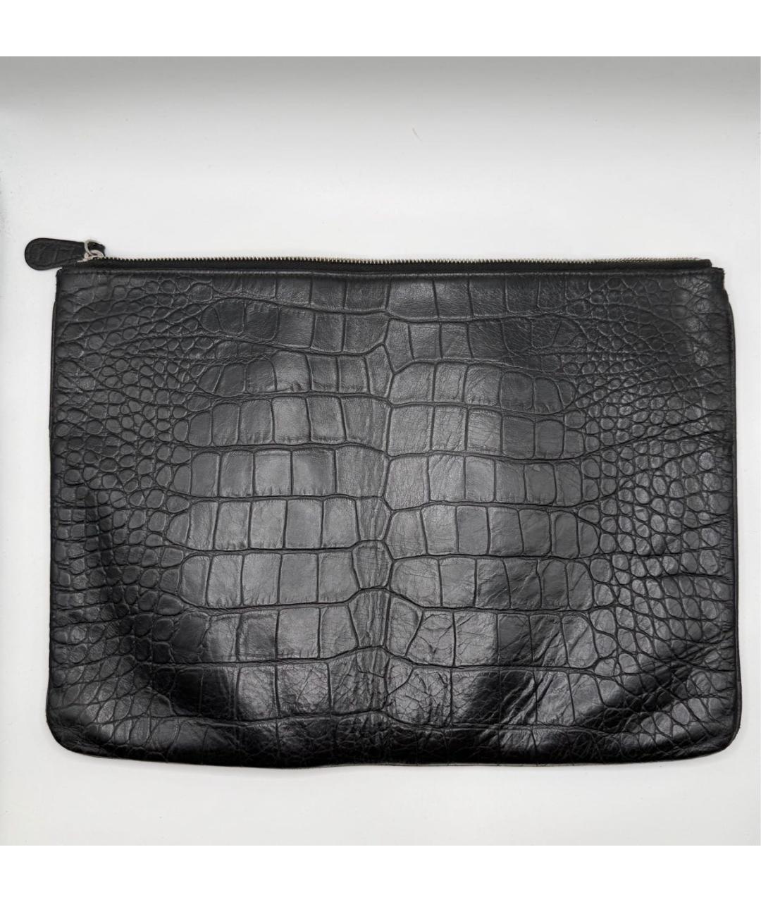 BALENCIAGA Черная кожаная барсетка, фото 5