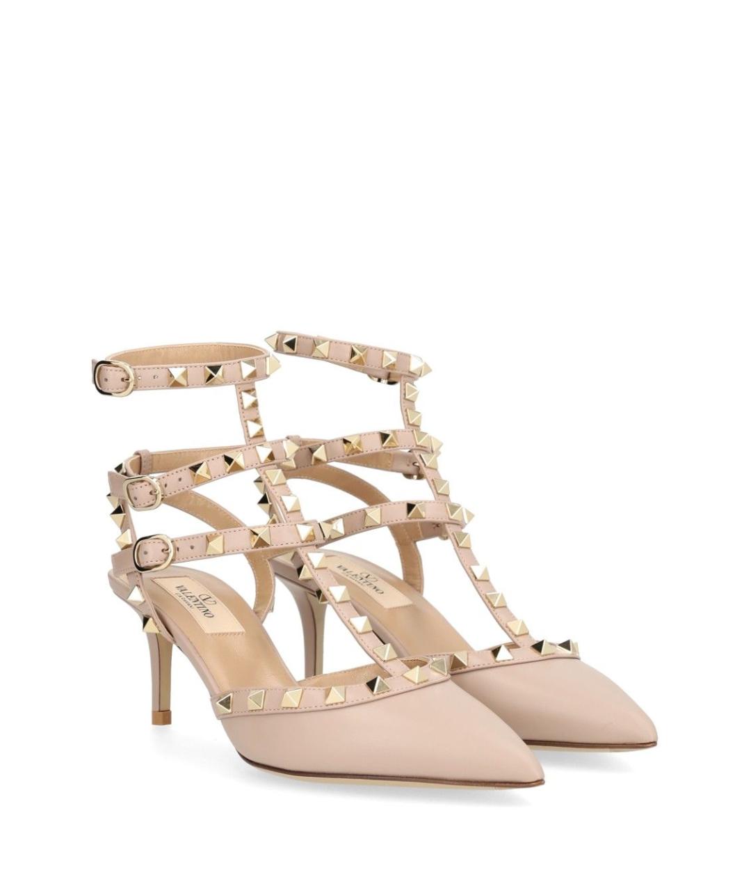 VALENTINO Розовые кожаные босоножки, фото 2